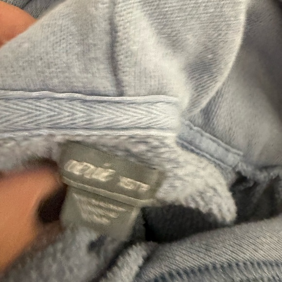 Aerie Blue Hoodie with Cream Drawstrings - Picture 2 of 10
